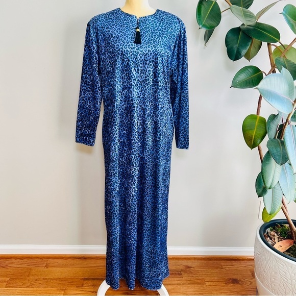 Vintage Ruth Norman animal print velour zip up robe - Picture 3 of 11